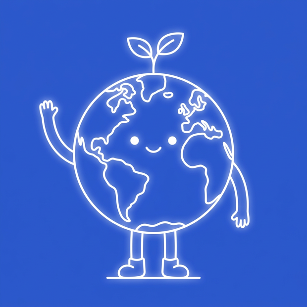 Earthy, the Good Brands mascot